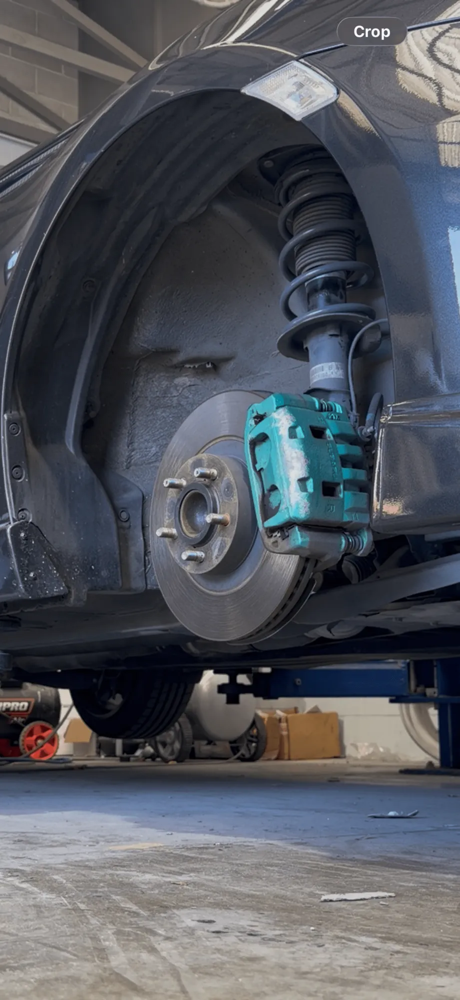 Caliper paint close-up