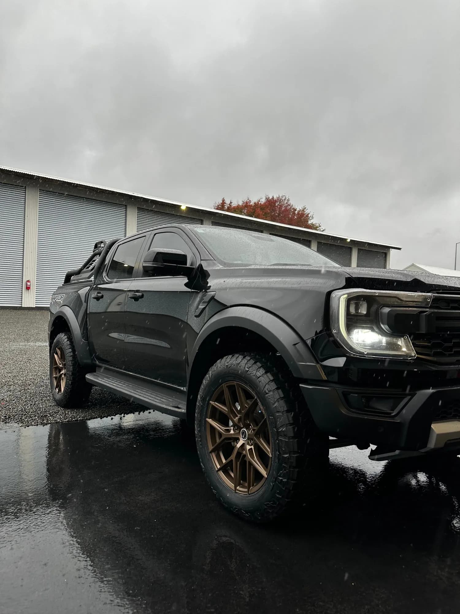 Close-up of an alloy wheel repair